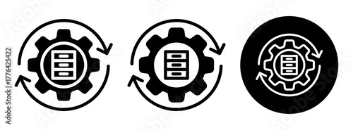 Data Optimization Icon Collection Glyph & Mixed Style