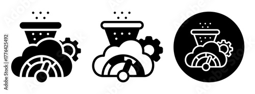 Throughput Icon Collection Glyph & Mixed Style