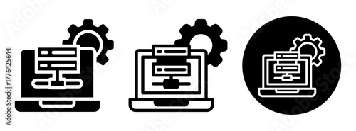 Server Configuration Icon Collection Glyph & Mixed Style