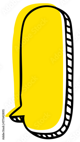 立体的な手描きの吹き出し。ポップでかわいいフキダシ。