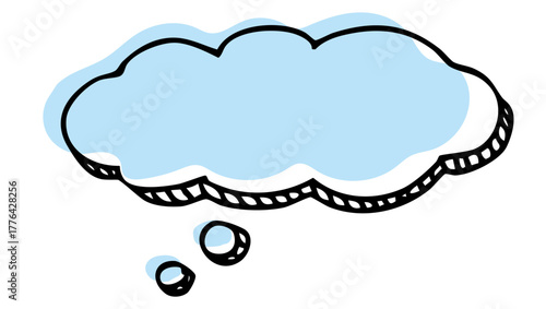 立体的な手描きの吹き出し。ポップでかわいいフキダシ。