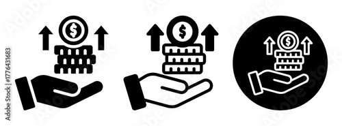 Profitability Icon Collection Glyph & Mixed Style