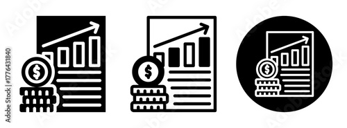 Capital Gain Icon Collection Glyph & Mixed Style