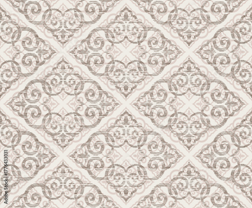 Seamless ethnic pattern, Kazakh national ornament, tribal pattern, vector design