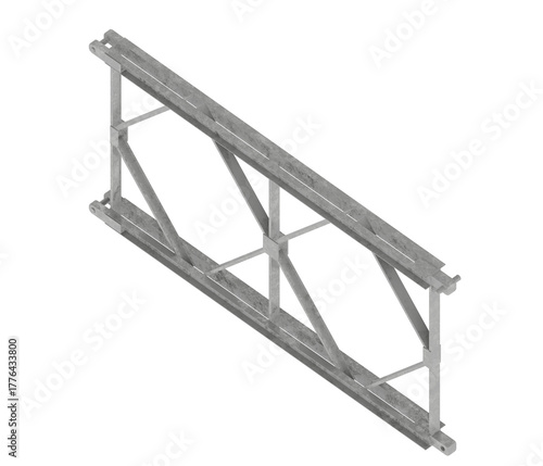 Photography single bailey bridge metal panel for 3d kitbash and modular environment asset cr