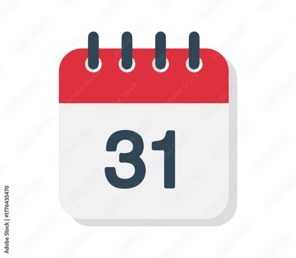 Fototapeta premium Simple Calendar Icon Appointment Date Time Management