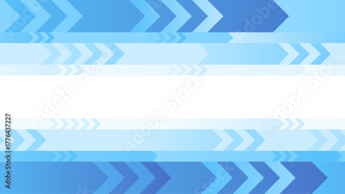 紺と青のストライプと矢印の上下フレーム