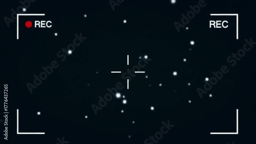 Capturing stars in the night sky through a camera viewfinder  