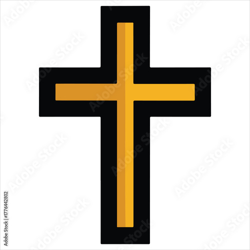 christian cross  icon vector