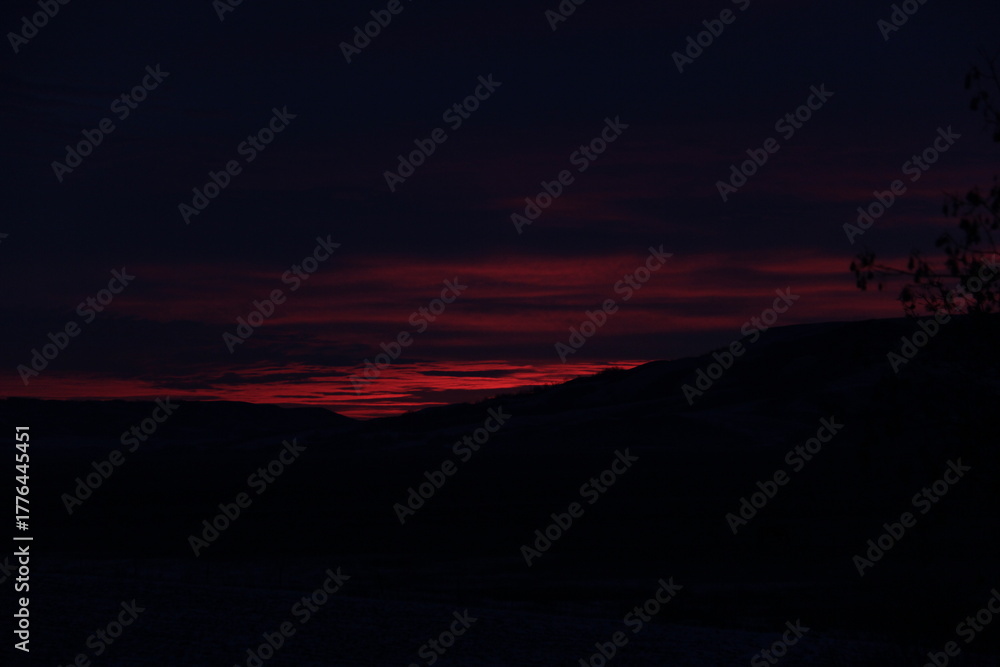 Obraz premium Sunrises and Weather scenes in the Qu'Appelle Valley