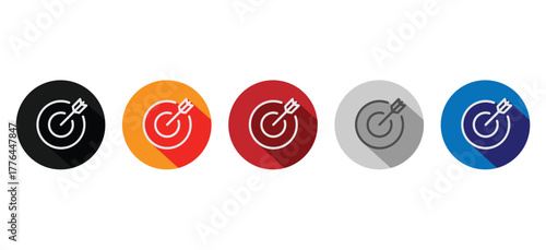 Target with arrow icon vector eps.