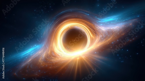 Artistic black - hole depiction