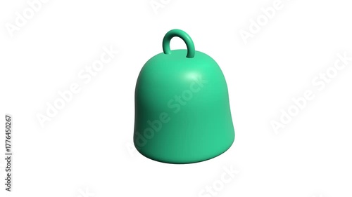 3D Animation of Bell, 4K Animation, Alpha Channel
