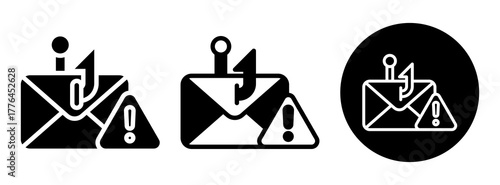 Phishing Attack Icon Collection Glyph & Mixed Style