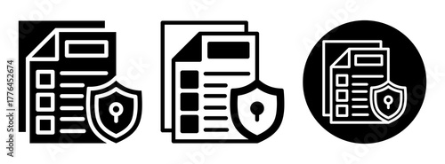 Data Privacy Icon Collection Glyph & Mixed Style