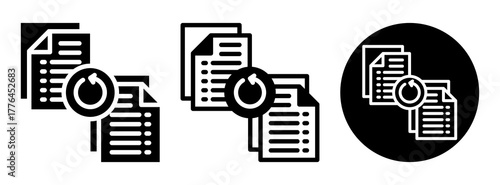 Backup Copy Icon Collection Glyph & Mixed Style