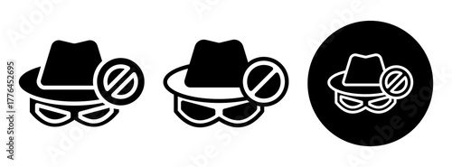 Anti Spy Icon Collection Glyph & Mixed Style