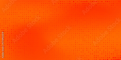 Abstract dot halftone orange color pattern gradient texture with technology art simple modern