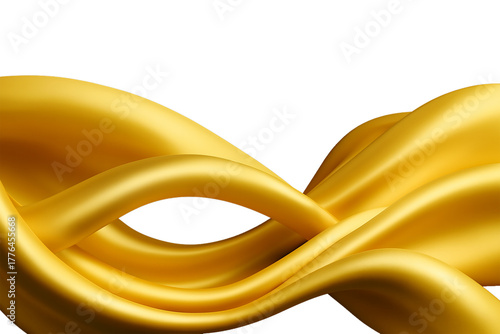 ELEGANT SATIN 3D EFFECT GOLDEN WAVE ABSTRACT BACKGROUND DESIGN