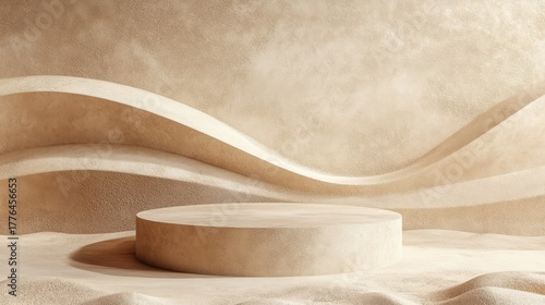 soft and minimalistic background with empty stage 