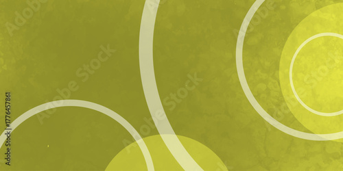 Yellow abstract background with white circle rings in faded distressed vintage grunge texture design. High resolution textured pattern. Abstract modern background design concept for template banner. 