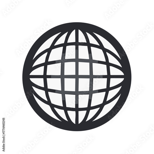 Stylized Globe Network Communication Abstract Icon