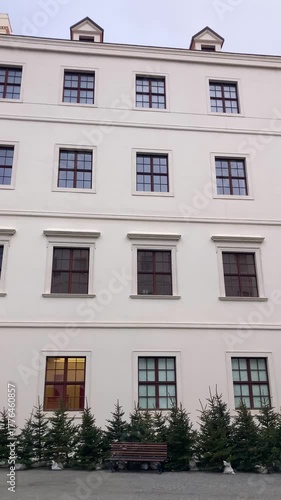 Bratislava Castle is massive rectangular building with four corner towers stands on an isolated rocky hill of the Little Carpathians in Bratislava