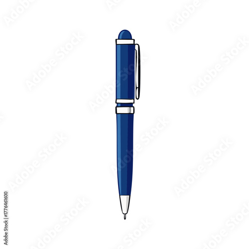 Elegant blue pen stationery writing instrument for business documents note taking creativity