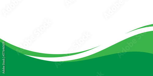 Abstract green curved banner background. Modern Trendy design in Vector Illustration