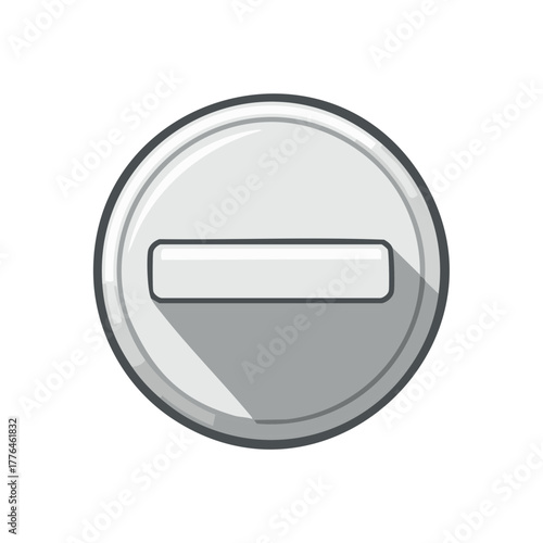 Grey circle minus sign icon digital user interface symbol for delete or remove action