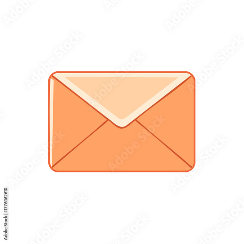 Closed Peach Colored Envelope for Mailing Communications and Sending Correspondence