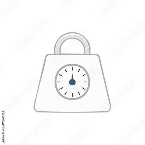 Weight Scale Illustration With Dial and Handle