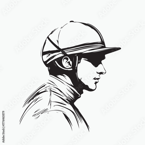 jockey with a hat