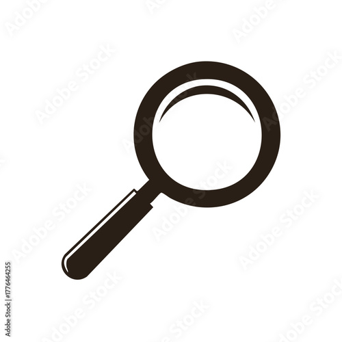 Magnifying glass icon simple clean graphic search symbol magnifying exploration tool