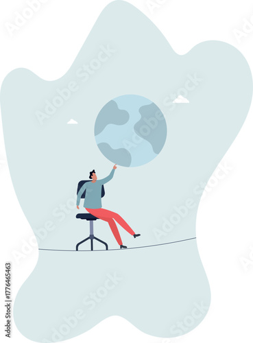 Geopolitical risk, world leader conflict, war and invasion danger causing economic and investment risk, nuclear war tension concept.life and employment of people.