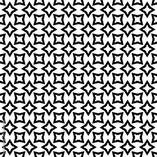 Seamless pattern, geometric vector background, repeating ornament, isolated on white background