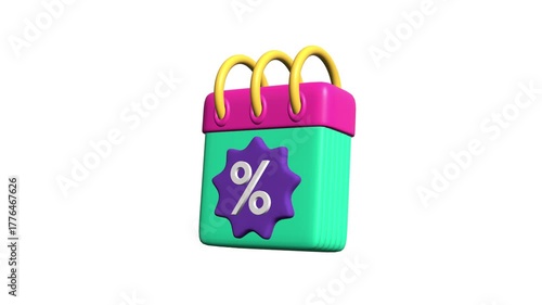 3D Discount Date Animation, 4K Animation, Alpha Channel