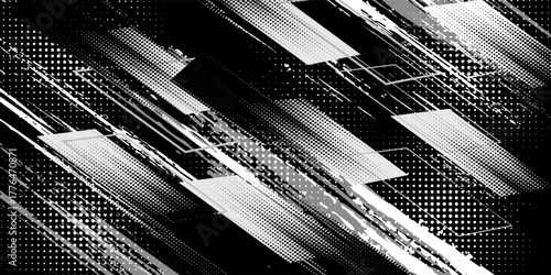 A vector graphic depicting abstract stripe racing designs suitable for vehicle decal wraps, race cars, rally vehicles, adventure themes, and livery designs