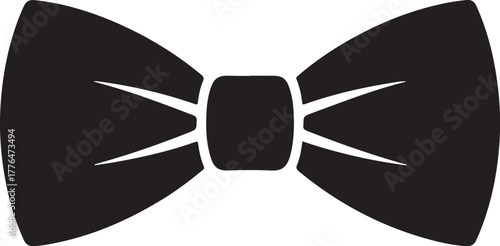 Black bow tie silhouette formal wear accessory