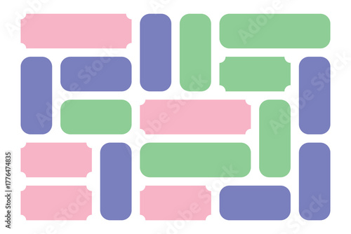 bubbles bento box grid messaging template, colorful speech bubble design layout, modern dialog UI mockup, communication app interface grid