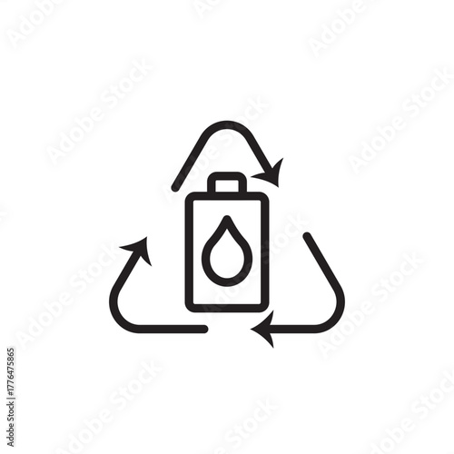 Zero Liquid Discharge icon symbolizing wastewater recycling and elimination, representing modern industrial water treatment, specialized effluent control, and sustainable resource management systems.
