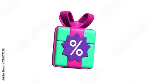 3D Discount Package Animation, 4K Animation, Alpha Channel