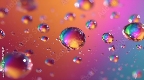 Wallpaper Mural Abstract background with multiple colorful bubbles scattered across it. the bubbles are of different sizes and colors, including red, orange, yellow, green, blue, and purple. Torontodigital.ca