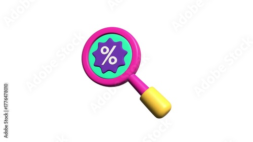 3D Discount Search  Animation, 4K Animation, Alpha Channel