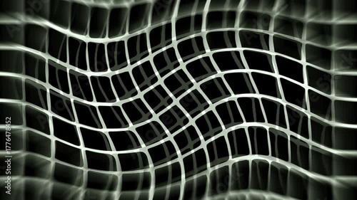 Wallpaper Mural A flowing 3D grid that bends and waves smoothly, creating a dynamic illusion of space and motion in a monochrome digital landscape. Torontodigital.ca