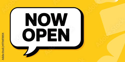 Bright and Bold Now Open Sign for Business Promotion and Grand Openings Attention Grabbing Advertisement for Retail Stores