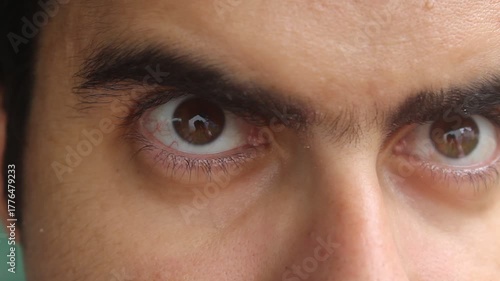 close up of male eye