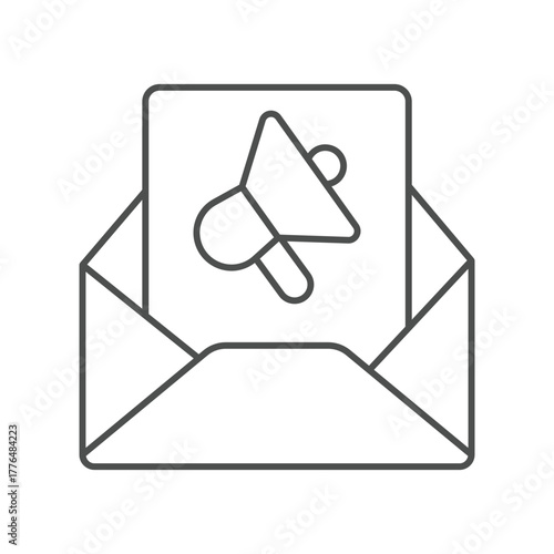 Email Marketing thinline icon , vector, pixel perfect, illustrator file 
