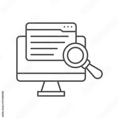 SEO Campaign thinline icon , vector, pixel perfect, illustrator file 
