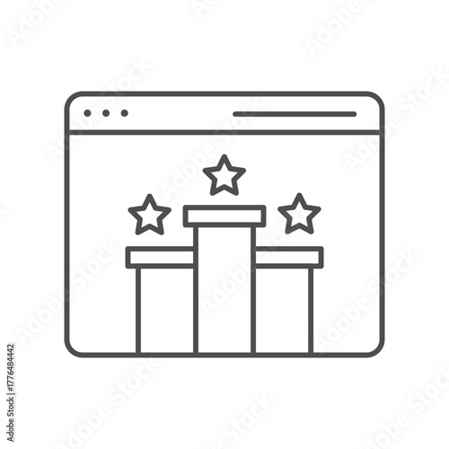 SEO Copywriting thinline icon , vector, pixel perfect, illustrator file 
